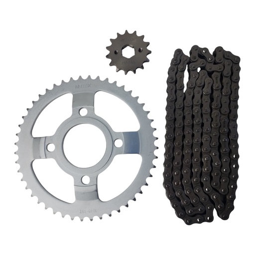[HEMOT1548428CC] Kit Piñon Y Corona Con Cadena Para Motos