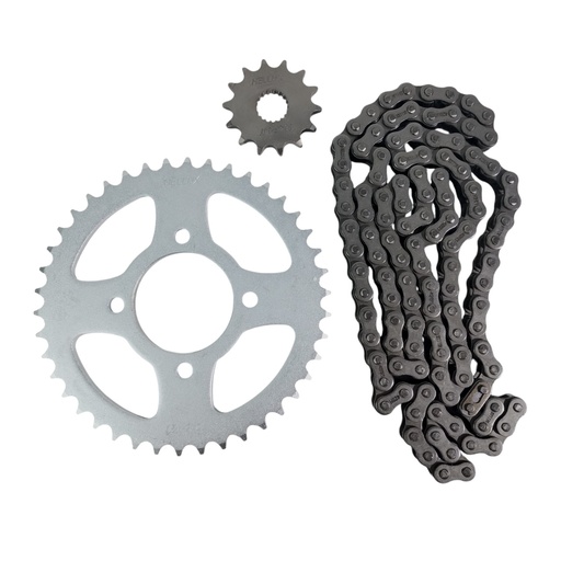 [HESUZ1442428GNCC] Kit Piñon Y Corona Con Cadena Para Motos