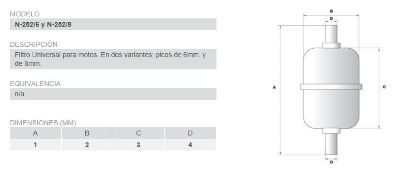 [N2528] Filtro De Nafta