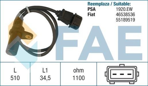 [FAE79007] Sensor De Rpm